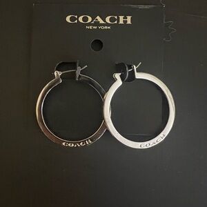 Coach Silver Hoop Earrings